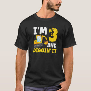 Ik ben 3 en ik citeer het 3de verjaardag graaf Bir T-shirt