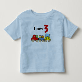 Ik ben 3 (houten speelgoed trein) kinder shirts