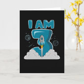 IK BEN 3 JAAR OUD 3e verjaardag Jongen Ruimterdag Kaart (Gele Bloem)