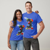 Ik ben 3-jarige jongen driedaagse treinen auto's v t-shirt (Unisex)