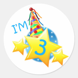 Ik ben 3 ronde sticker