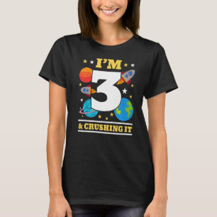 Ik ben 3 Toekomstige wetenschapper Happy Birthday T-shirt