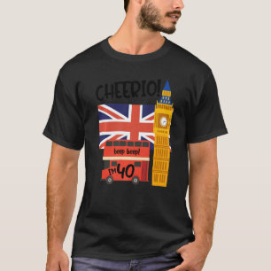 Ik ben 40 40ste verjaardag British London Theme Fo T-shirt