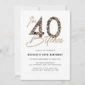 Ik ben 40 dieren print stijlvolle script foto (Voorkant)