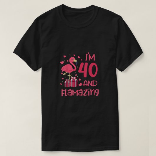 Ik ben 40 en ontvlambaar - verbazingwekkend 40ste  t-shirt (Design voorkant)