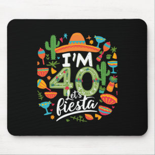 Ik ben 40 Laten we feest vieren 40ste verjaardag C Muismat