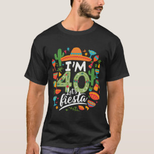 Ik ben 40 Laten we feest vieren 40ste verjaardag C T-shirt