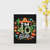 Ik ben 40 Let's Fiesta 40th Birthday Cinco De Mayo Kaart (Gele Bloem)