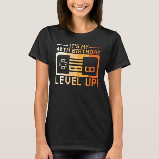 Ik ben 40-niveau op T Game Controller Gaming Dashb T-shirt (Voorkant)