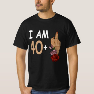 Ik ben 40 plus 1 wijsvinger voor een 41e verjaarda t-shirt