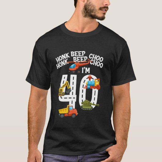 Ik ben 40e verjaardag Cool Trucks Lover 40 Jaar Ou T-shirt (Voorkant)