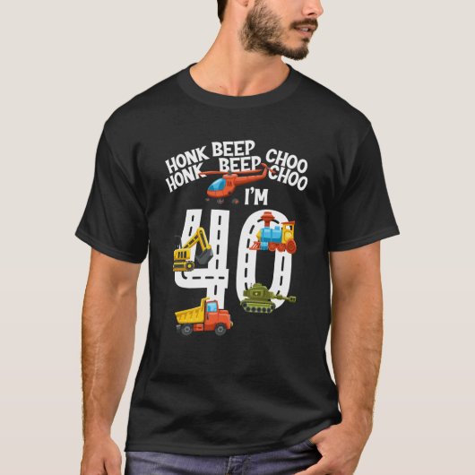 Ik ben 40e verjaardag Cool Trucks Lover 40 Jaar Ou T-shirt (Voorkant)