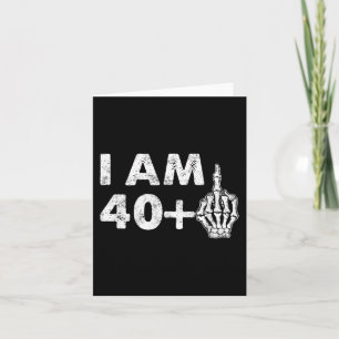 Ik ben 41 jaar oud leuk skelet middelste vinger 41 kaart