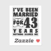 Ik ben 43 jaar getrouwd Koppel dat bij elkaar past Sticker (Vel)