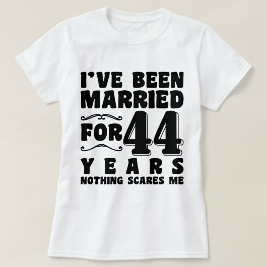 Ik ben 44 jaar getrouwd Passend koppel T-shirt (Design voorkant)