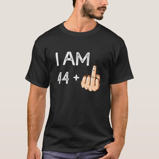 Ik ben 44 plus 1 grappige 45e verjaardag gift gebo t-shirt (Voorkant)