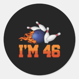 Ik ben 46 bowlingbal sporter 46e ronde sticker