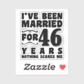Ik ben 46 jaar getrouwd Romantisch huwelijk Sticker (Vel)