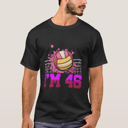 Ik ben 46 volleyballer 46e t-shirt (Voorkant)