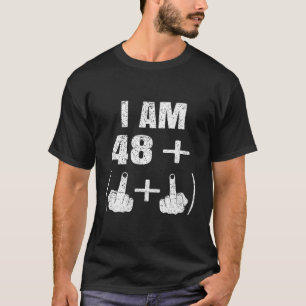 Ik ben 48 plus twee muggenzifters 50e verjaardag t-shirt