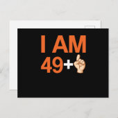 Ik ben 49+ 50 jaar oud 50ste verjaardag feestdagenkaart (Voorkant / Achterkant)
