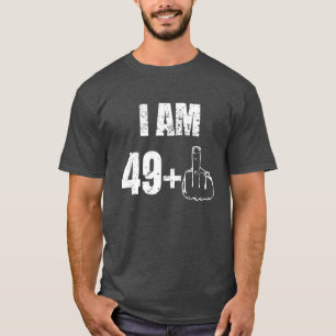 Ik ben 49 plus één grappig 50ste verjaardag mannen t-shirt