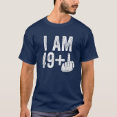 Ik ben 49 plus middelvinger 50e verjaardag t-shirt (Voorkant)