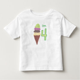 Ik ben 4,4-seconden Ice Cream op Cone Tee Shirts
