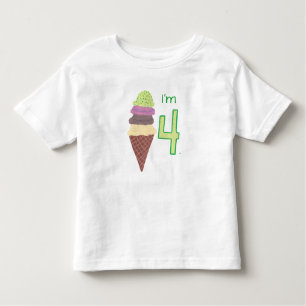 Ik ben 4,4-seconden Ice Cream op Cone Tee Shirts