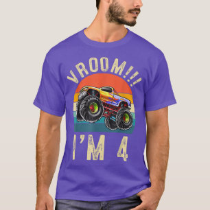 Ik ben 4 jaar oude Vroom 4th Birthday Party Truck  T-shirt