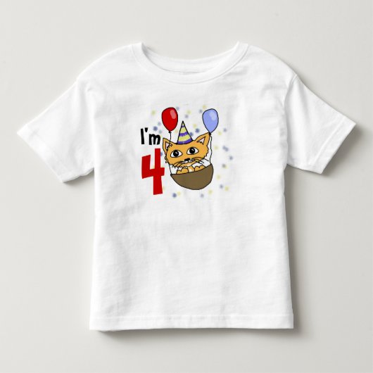 Ik ben 4 verjaardag kinder shirts (Voorkant)