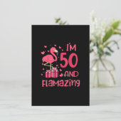 Ik ben 50 en flamazing - Geweldige 50e verjaardag  Kaart (Staand voorkant)
