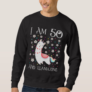Ik ben 50 Jaar Oud Llamazing Schattige Llama 50th Trui