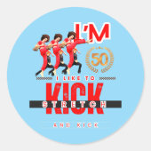 IK BEN 50 RONDE STICKER (Voorkant)