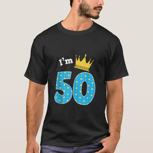 Ik ben 50ste verjaardag Schattige Koningsthema 50  T-shirt (Voorkant)
