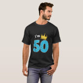 Ik ben 50ste verjaardag Schattige Koningsthema 50  T-shirt (Voorkant volledig)