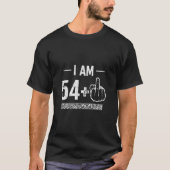 Ik ben 54 plus 1 55e verjaardag t-shirt (Voorkant)