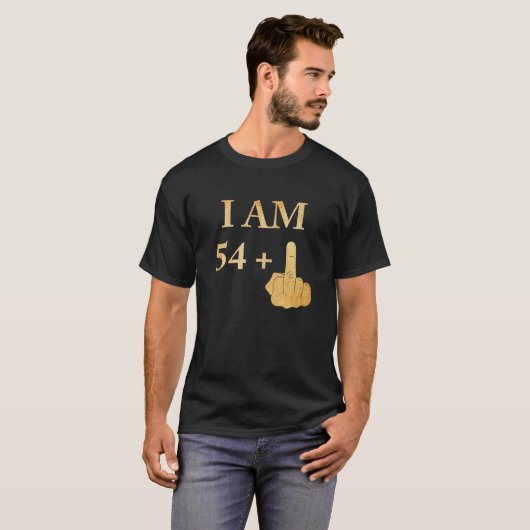 Ik ben 54 plus 1 Funny 55th Birthday 1965 1966 T-shirt (Voorkant volledig)