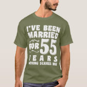 Ik ben 55 jaar getrouwd Man Vrouw Grappig T-shirt (Voorkant)