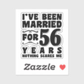 Ik Ben 56 Jaar Getrouwd Man Vrouw Grappig Sticker (Vel)