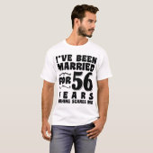 Ik ben 56 jaar getrouwd Man Vrouw Grappig T-shirt (Voorkant volledig)