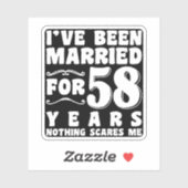 Ik Ben 58 Jaar Getrouwd Verjaardagscadeau Sticker (Vel)