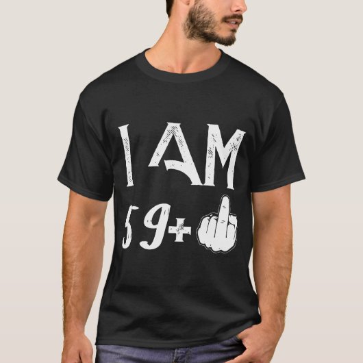 Ik ben 59 plus 1 geek t-shirts (Voorkant)