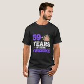 Ik ben 59 plus 1 middelvinger voor een 60e t-shirt (Voorkant volledig)
