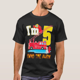 Ik ben 5 Geluid De Alarm Fire Truck Speelgoed Verj T-shirt