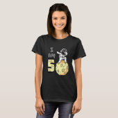 Ik ben 5 Space Astronaut Kind Moon Walker 5th Birt T-shirt (Voorkant volledig)