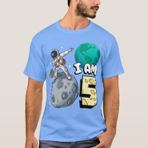 Ik ben 5 Space Astronaut Kind Moon Walker 5th Birt T-shirt