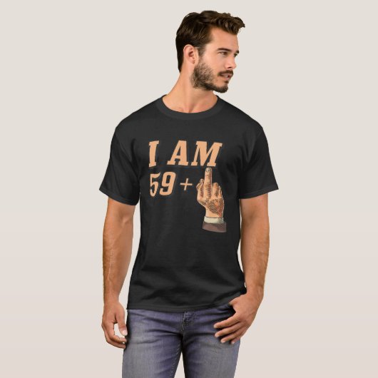 Ik ben 60 jaar (grappig 60ste Cadeau op zondag) T-shirt (Voorkant volledig)