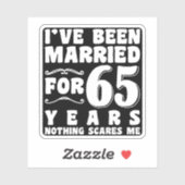 Ik ben 65 jaar getrouwd Grootouders Cool Sticker (Vel)