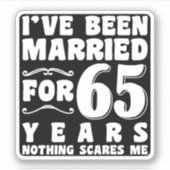 Ik ben 65 jaar getrouwd Grootouders Cool Sticker (Voorkant)